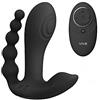 Shots VIVE - Kata Pulse Wave & Vibrating Double Penetration Vibrator - Black