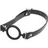 Ouch! Shots Ouch! Black & White - Silicone Ring Gag With Adjustable Bonded Leather Straps