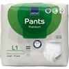 Abena Pantaloni Premium Pull-Up per incontinenza, pantaloni ecologici per incontinenza per uomini e donne, discreti, protettivi, traspiranti, confortevoli, taglia L 1, vita 100-140 cm, assorbimento