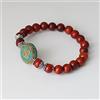 AOWNE Bracciale con perline in palissandro tibetano buddismo da donna da uomo, in legno rosso