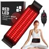 Rayocon Terapia della luce rossa per il corpo: 5 livelli di luce a infrarossi per terapia del calore, fascia per schiena, vita, muscoli, sollievo dal dolore, 660 nm e 850 nm, perline a LED, dispositivo per