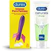 Durex Kit Durex vibratore Pure fantasy e Durex Gel Natural Pure 100ml, Vibratore stimolante e Lubrificante intimo