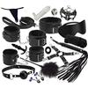 LOVONE Set Bondage 18 Pezzi, Perfetto per I Principianti e Gli Esperti, Manette e Maschera per Gli Occhi, Sex Toy per le Coppie, Amanti Del Sesso, Set Schiavitù, Nero