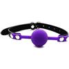 TPTXON Silicone Gag Ball Soft Silica Mouth Ball Giocattoli BDSM Open Ball Gag sex Bocca aperta SM Ball for Women viola
