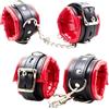 OnundOn 2 Set da Manette Manette in Pelle Bondage imbottito