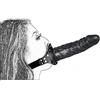 OnundOn Bavaglio del pene in pelle con dildo in silicone BDSM Bondage Gag più lungo circa 18 cm