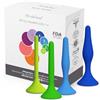 Intimate Rose Set di dilatatori rettali per uomini e donne, strumento per terapia del pavimento pelvico, silicone di grado medico, confezione da 4, taglie 1-4