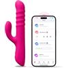 LOVENSE Velvo Vibratore Rabbit con Perline Rotanti, Sex Toy Donna | Potente Vibratore Punto G e Clitoride, Controllo App a Distanza per Coppia, vibratori Doppia Stimolatore, Impermeabile