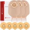 DERAYMI 30 sacchetti per colostomia, borsa per ostomia convessa, due pezzi, sacchetti per ostomia drenabili per la pelle irrigata irregolare, 45 mm Max (20 x sacchetti + 10 x barriere convesse)