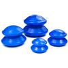JZK 4x Set di coppette per massaggio cinese Cupping Therapy, Coppette in silicone per vuoto, Strumento per massaggi portatile, Set di massaggi per il corpo per circolazione sanguigna