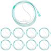 XYYLLL Cannula nasale ossigenata ultra morbida, confezione da 8, verde resistente agli schiacciamenti, tubi nasali standard da 2 m, tubi leggeri per una comoda erogazione di ossigeno