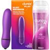 Durex Kit Vibratore Portatile & Gel Lubrificante | Durex Intense Delight Vibratore + Gel Massage 2in1 Lenitivo Gel Massaggi con Aloe Vera 200ml