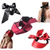 LOCKISH Benda per gli occhi, 3 pezzi, per giochi, maschera per gli occhi per i giochi del sonno, in raso di seta, per gli occhi (nero, rosso, rosa rossa)