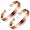 Herdear Bracciale Magnetico in Rame Braccialetto per Magnetoterapia Bracciali Bronzati con 8 Potenti Magneti Bracciali Regolabili Braccialetti in Rame con Calamita Gioielli per Uomini e Donne