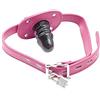 Roluck Mouth Extreme Dildo Gag con serratura Gag Mouth Bondage regolabile Gag del pene SM Giocattoli sessuali fetish（S）
