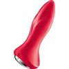 Satisfyer, vibratore anale Bluetooth, 'Rotator Plug 1 Connect App', 13,5 cm, con app, 2 in 1: Vibrazione e sfere rotanti, 2 motori, colore:rosso