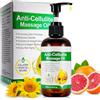 zoxpm Olio Anticellulite, 250ML Olio Massaggio Anticellulite Forte Drenante Dimagrante e Rassodante Naturali Per Una Pelle Visibilmente più Liscia e Morbida Donna Uomo