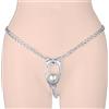 SWEETLORY Keuschheitskäfig Per Donne, Chastity Cage Con Lucchetto In Metallo, Grande Stimolatore A Sfera, Astinenza BDSM, Cintura Di Castità Regolabile, Fissaggio Anti‑Sgancio Bondage Sex Toy Per Donna