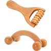 CHROMACRAFT Confezione Da 2 Massaggiatori In Legno, Massaggiatori A Rulli, Massaggiatori Manuali, Possono Essere Utilizzati Per Schiena, Collo, Spalle, Gambe