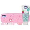 Chicco Set Dentale per Bambini, L'Astuccio Contiene Un Dentifricio 12 Mesi + e Uno Spazzolino, Rosa