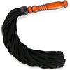 BuyAndFeelGood Qualità TOP - FRUSTA IN PELLE FATTA A MANO per sesso con 36 cinghie e lunghezza totale 75,0 cm - 100% pelle bovina di alta qualità/Frustino erotica per SM, BDSM e bondage