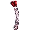 Glassvibrations - dildo di vetro - cuore chiaro serpente arcobaleno