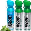 Boost Oxygen Naturale e Menta 5L (3 Pack) | Bomboletta di Ossigeno Puro al 95% Portatile Mix Naturale e Menta per Sport e Energia