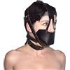 Honeylust „Honeylust BDSM Museruola Bavaglio chiudibile con Pallina Gag in Silicone | „Imbracatura bavaglio con maschera, collare & vaschetta - regolabile, per Dom Sub, Bondage, Feticismo, kinky & devot