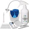 Tilcare Kit Per Rimozione di cerume con Aspiratore cerume Tilcare - Sistema di Irrigazione per Orecchie - Strumenti Pulizia Orecchie - Include anche Bacinella, Siringa, Kit Di Curette, Asciugamano e 33 Punte
