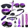 CozyHoliv SM Bondage 13 Pezzi con Manette e Maschera per Gli Occhi ＆ Analplug Set Perfetto per I Principianti E Gli Esperti Sex Toy per Le Coppie (Porpora)