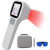 Toponechoice Dispositivo Per Terapia Con Luce Rossa, 5x980nm 5x905nm 5x808nm 10x650nm | Touch screen terapia con luce rossa a infrarossi vicini portatile per alleviare il dolore corporeo, spalle, piedi, schiena
