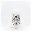Natural Textile Capello da Sauna 'Sauna Husky' Bianco - Cappelli in feltro di lana biologico 100% - Proteggi la tua testa dal calore - Guida eBook per Sauna in inglese incluso
