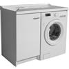Lavatoio e Coprilavatrice 109x60x89cm Asse in Termoplastico Montegrappa Marella Bianco Sinistro con Cesto