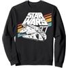 Star Wars Millennium Falcon Retro Rainbow Stripe Felpa