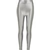 Urban Classics Ladies Highwaist Shiny Metallic Leggings Donna Leggings Nero