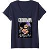DC Comics Batman Catwoman Feline Fatale Maglietta con Collo a V