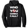 Ghostbusters Who You Gonna Call Bold Text Movie Logo Felpa con Cappuccio