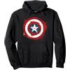 Marvel Avengers Endgame Spray Paint Captain America Logo Felpa con Cappuccio