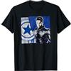 Marvel The Falcon and The Winter Soldier Bucky Barnes Flag Maglietta
