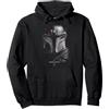 Star Wars The Mandalorian Big Face Poster Felpa con Cappuccio