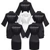 Valennia 6 pezzi Accappatoio da sposa per sposa e damigella d'onore con strass Getting Ready Kimono Gown