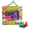 CRAZE Timbri bambini Animali Set di timbri per bambini con disegni di animale 20 timbri Timbrini lavabili per bambini Timbro a inchiostro con blocco di carta
