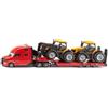 Siku 1785 Camion Volvo con due trattori JCB, 1:87, cabine rimovibili, gancio di traino, carrozzeria in metallo, multicolore, set di trasporto di macchine agricole