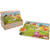 J.A.D.E - Pacco di 8 Puzzle Forma Animali della Fattoria - Prima età - Gioco Educativo - Prime Riflessioni - 052481PA - 6 Pezzi - Multicolore - Legno FSC - Design Francese - da 18 Mesi