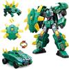 QUANTUM HEROES DINOSTER 2-in-1 Rumble Beast - Robot & Veicolo, 5+ | Robot 2-in-1 convertibile in veicolo. 24cm, 30+ giunture. Scudo in mini dinosauro. Senza batterie. 5+