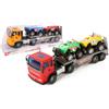 TURBO CHALLENGE FLYPOP'S 024611 Friction Truck and Trailer with 2 Free-Wheel buggy-024611-random colour-18 cm-Plastic-for Ages 3 and up, Assorted