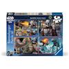 Ravensburger - Star Wars Puzzle 4 x 100 Pezzi, Bambini 5+ Anni | 4 puzzle Star Wars da 100 pezzi con Mandalorian e Grogu. Ogni puzzle misura 36 x 26 cm, per bambini dai 5 anni.