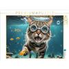 CALVENDO Puzzle con tigre affamata alla caccia di pesce, 1000 pezzi, dimensioni 64 x 48 cm, puzzle fotografico per ore felici