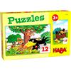 HABA - Puzzles El Frutal Corvo Teo per bambini, multicolore (306163)
