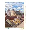 CALVENDO Haenson - Puzzle a forma di chiesa evangelica di San Nikolai e Seinsheimer castello, larghezza mercato, 1000 pezzi, dimensioni 48 x 64 cm